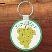 Niedliche Cartoon-Happy-Trauben Schlüsselanhänger (Vorderseite)