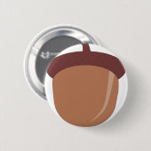 Niedliche Cartoon-Herbst-Eichel Button (Vorne & Hinten)