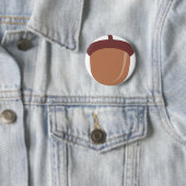 Niedliche Cartoon-Herbst-Eichel Button (Beispiel)