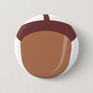Niedliche Cartoon-Herbst-Eichel Button