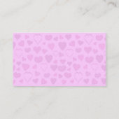 Niedliche Cartoon-Herzen, Kleid u. Schuhe, die Visitenkarte (Rückseite)