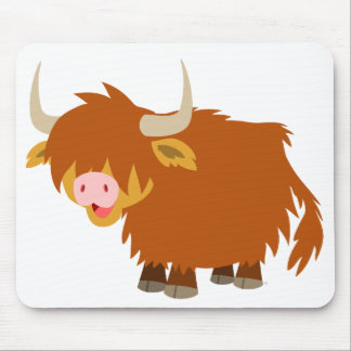 Niedliche Cartoon-Hochland-Kuh Mousepad