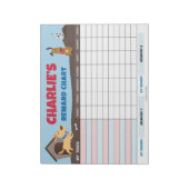 Niedliche Cartoon Hunde belohnen Personalisierte A Notizblock (Rotiert)