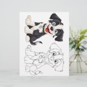 Niedliche Cartoon-Hundeinfärbungsseite (Stehend Vorderseite)