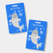 Niedliche Cartoon-Illustration Ausweis (Vorder- & Rückseite)