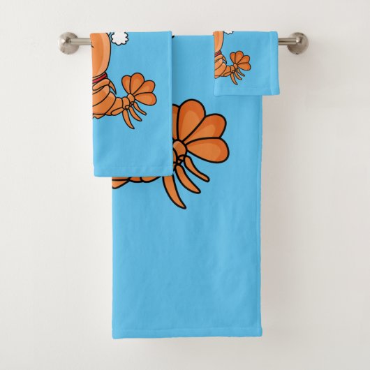 Niedliche Cartoon-Illustration Badhandtuch Set (Insitu)