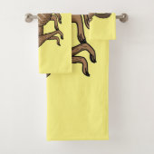 Niedliche Cartoon-Illustration Badhandtuch Set (Insitu)