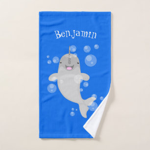 Niedliche Cartoon-Illustration Badhandtuch Set