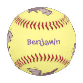 Niedliche Cartoon-Illustration Baseball (Vorderseite)