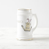 Niedliche Cartoon-Illustration Bierglas (VorderseiteRechts)