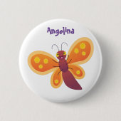 Niedliche Cartoon-Illustration Button (Vorderseite)