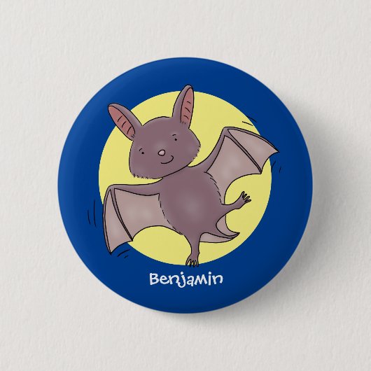 Niedliche Cartoon-Illustration Button (Vorderseite)