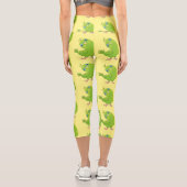 Niedliche Cartoon-Illustration Capri Leggings (Rückseite)