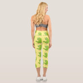 Niedliche Cartoon-Illustration Capri Leggings (Rückseite)