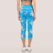 Niedliche Cartoon-Illustration Capri Leggings (Rückseite)