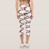 Niedliche Cartoon-Illustration Capri Leggings (Rückseite)