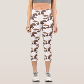 Niedliche Cartoon-Illustration Capri Leggings (Vorderseite)