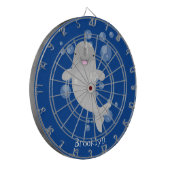 Niedliche Cartoon-Illustration Dartscheibe (Vorderseite Links)