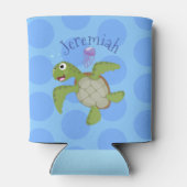 Niedliche Cartoon-Illustration Dosenkühler (Rückseite)