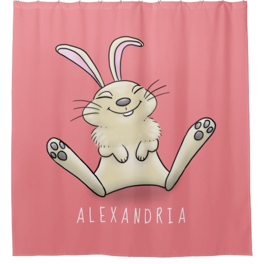 Niedliche Cartoon-Illustration Duschvorhang (Vorderseite)