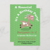 Niedliche Cartoon-Illustration Einladung (Vorne/Hinten)