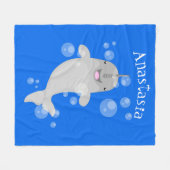 Niedliche Cartoon-Illustration Fleecedecke (Vorderseite (Horizontal))