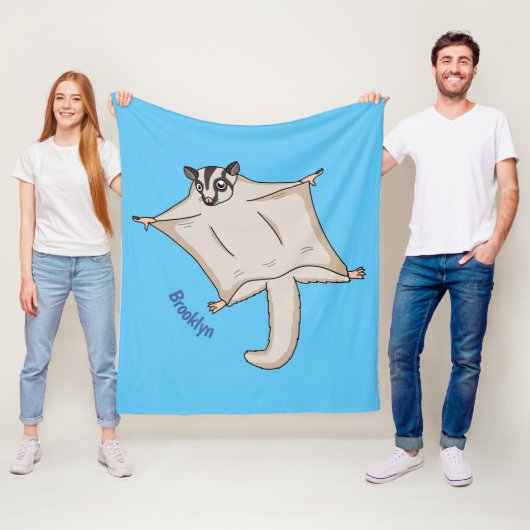 Niedliche Cartoon-Illustration Fleecedecke (Beispiel)