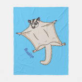 Niedliche Cartoon-Illustration Fleecedecke (Vorderseite)