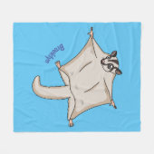 Niedliche Cartoon-Illustration Fleecedecke (Vorderseite (Horizontal))