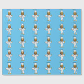 Niedliche Cartoon-Illustration für Löwen-Koch Geschenkpapier (Flach)