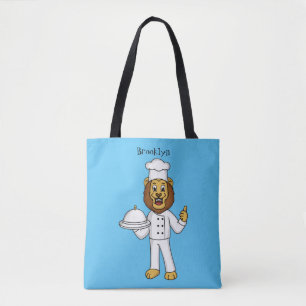 Niedliche Cartoon-Illustration für Löwen-Koch Tasche