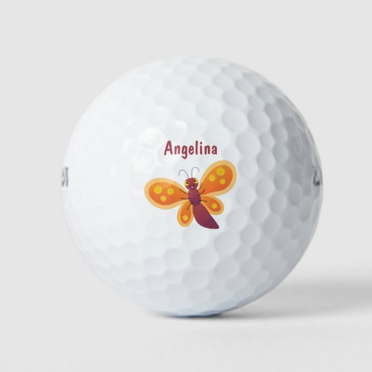 Niedliche Cartoon-Illustration Golfball (Vorderseite)