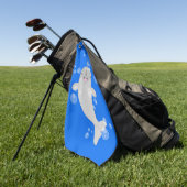 Niedliche Cartoon-Illustration Golfhandtuch (Gras)