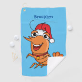 Niedliche Cartoon-Illustration Golfhandtuch (Insitu)