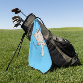 Niedliche Cartoon-Illustration Golfhandtuch (Gras)