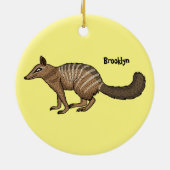 Niedliche Cartoon-Illustration Keramik Ornament (Hinten)