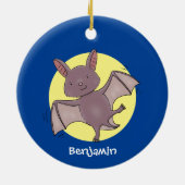 Niedliche Cartoon-Illustration Keramik Ornament (Hinten)