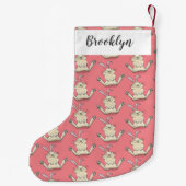 Niedliche Cartoon-Illustration Kleiner Weihnachtsstrumpf (Rückseite)