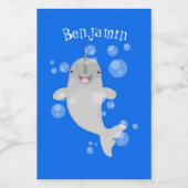 Niedliche Cartoon-Illustration Lebensmitteletikett (Einzelnes Label)