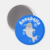 Niedliche Cartoon-Illustration Magnet (Vorderseite/Rückseite)