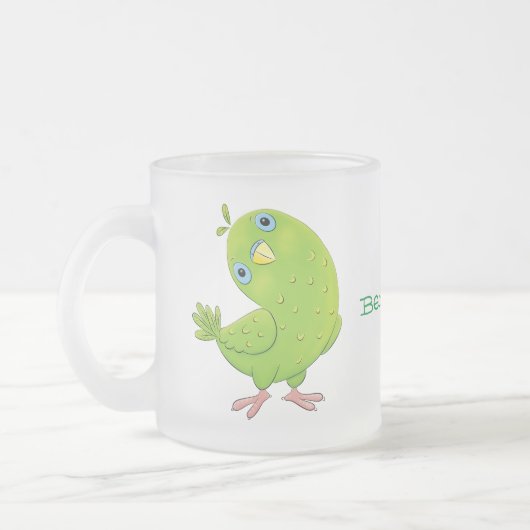 Niedliche Cartoon-Illustration Mattglastasse (Links)