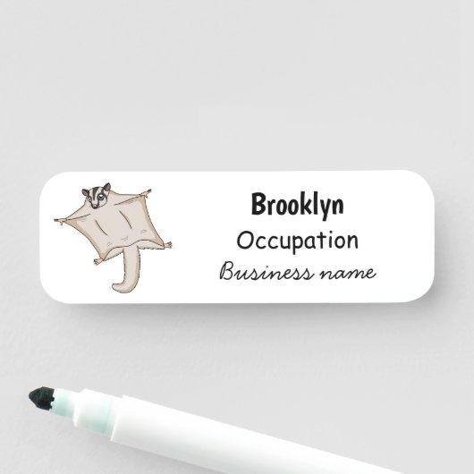 Niedliche Cartoon-Illustration Namensschild (Beispiel)