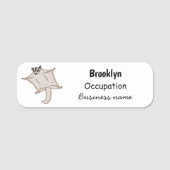 Niedliche Cartoon-Illustration Namensschild (Vorderseite)