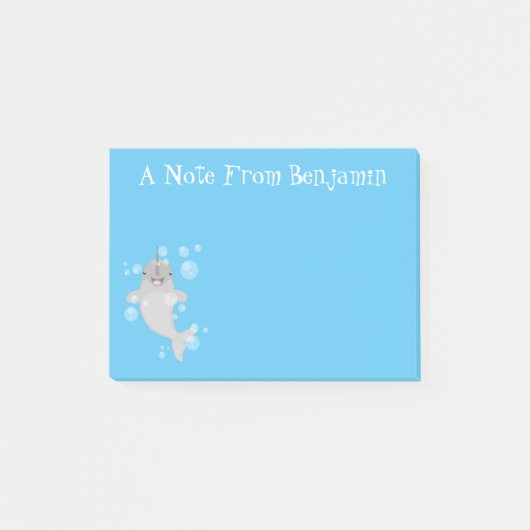 Niedliche Cartoon-Illustration Post-it Klebezettel (Vorderseite)