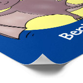 Niedliche Cartoon-Illustration Poster (Ecke)