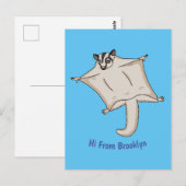 Niedliche Cartoon-Illustration Postkarte (Vorne/Hinten)