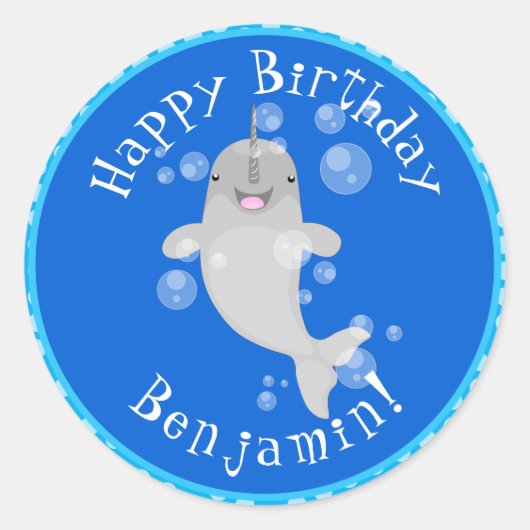 Niedliche Cartoon-Illustration Runder Aufkleber (Vorderseite)