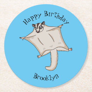 Niedliche Cartoon-Illustration Runder Pappuntersetzer