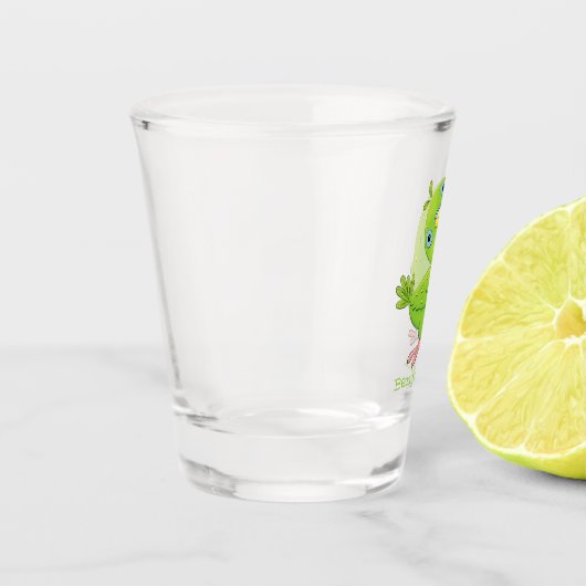 Niedliche Cartoon-Illustration Schnapsglas (Links)