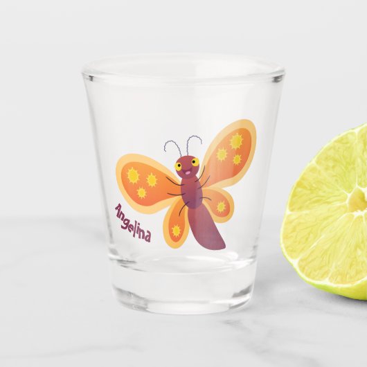 Niedliche Cartoon-Illustration Schnapsglas (Vorderseite)